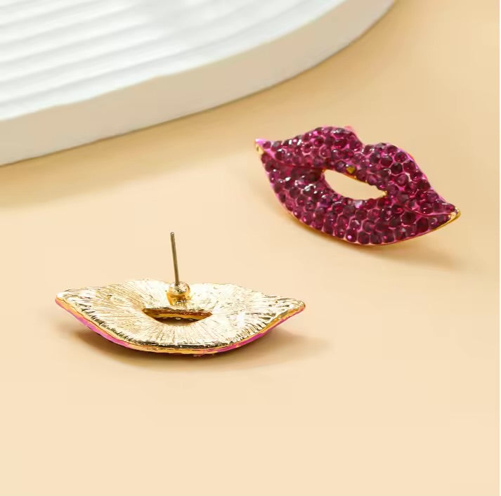 Pink Lip Studs