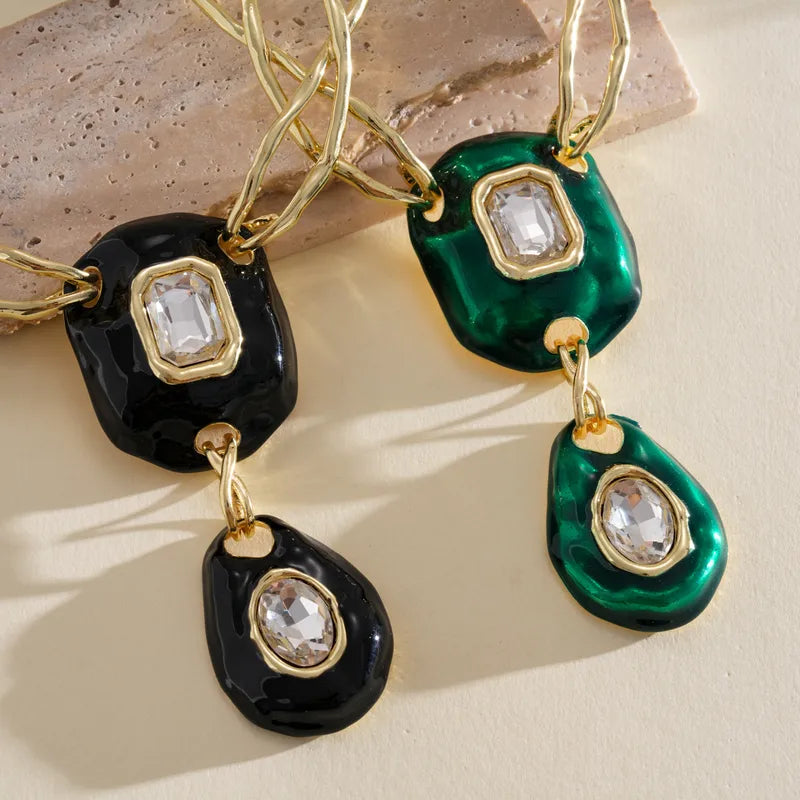 Crystal Drop Statement Necklace