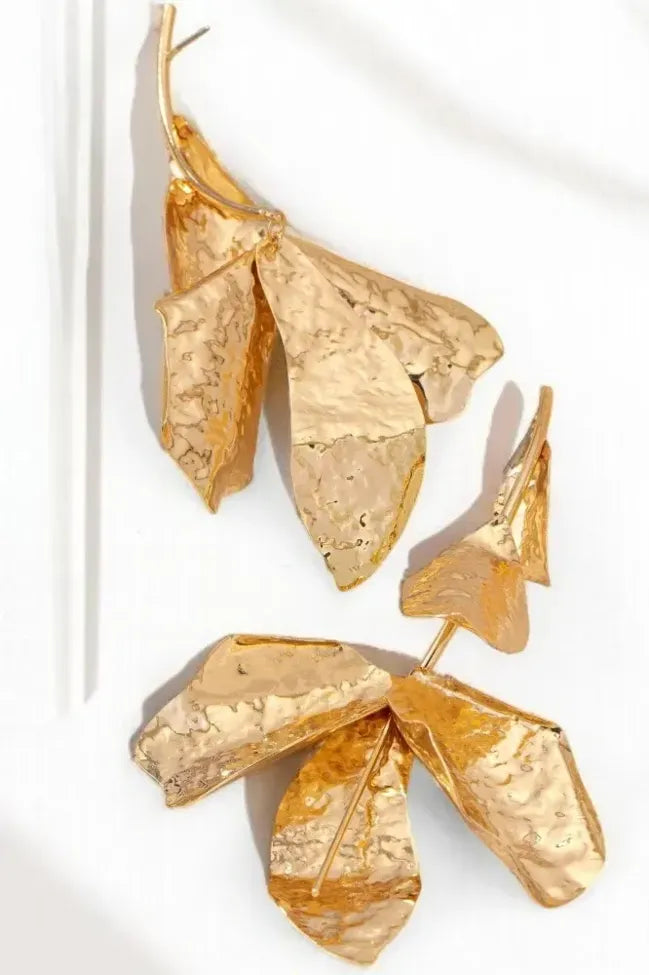 Upside Down Golden Earrings