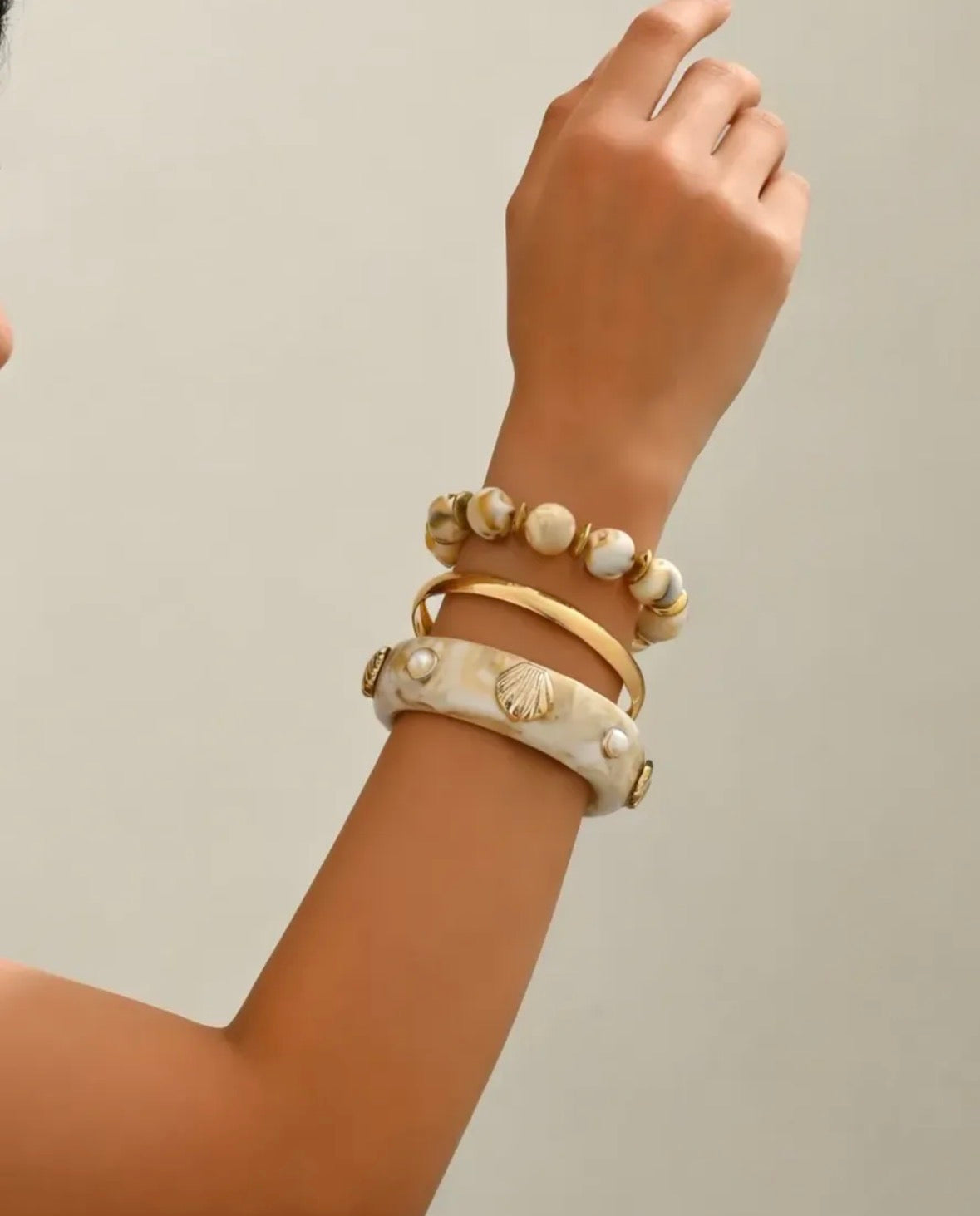 Shell Bracelet Stack of 3