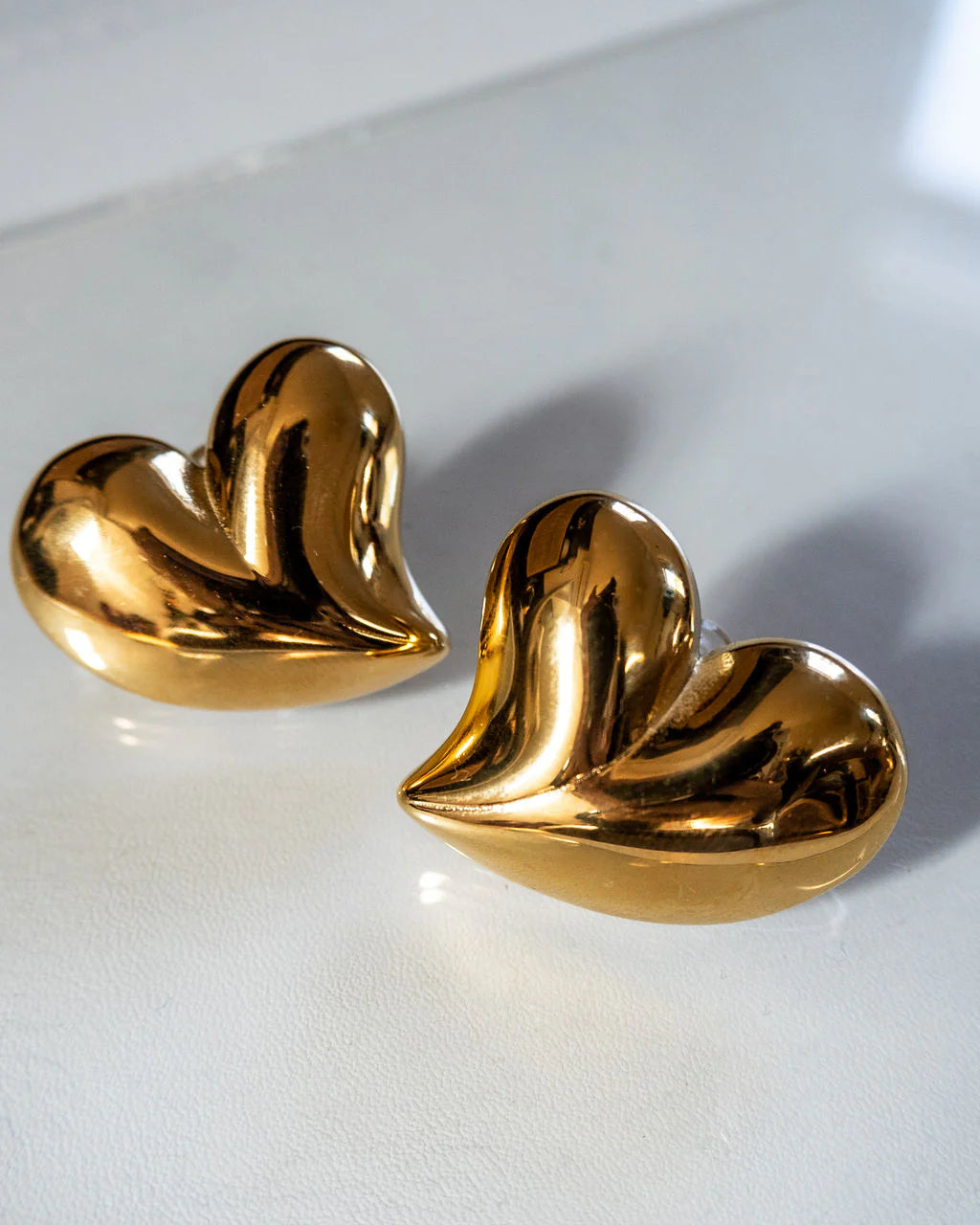 Curvy Heart Studs