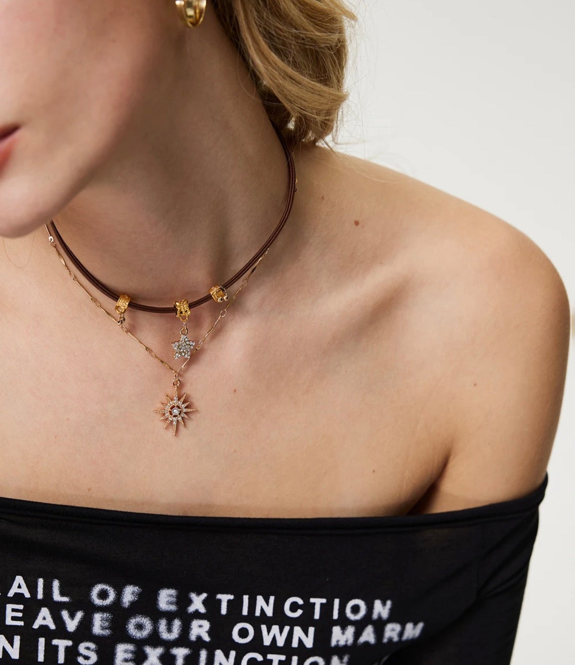 Sun Star Layered Necklace