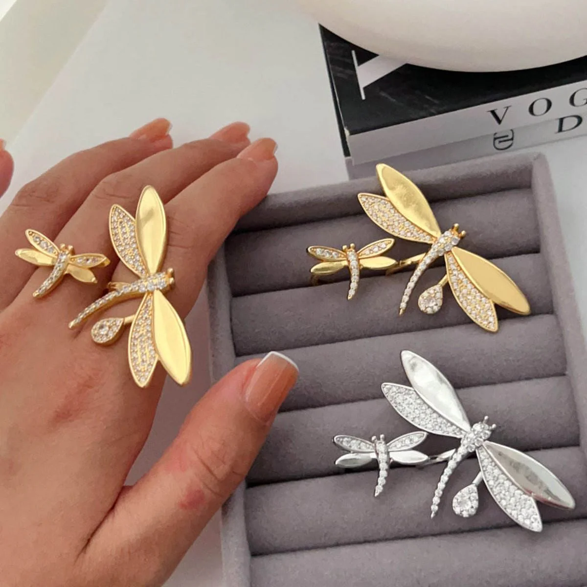 Double Dragonfly Ring