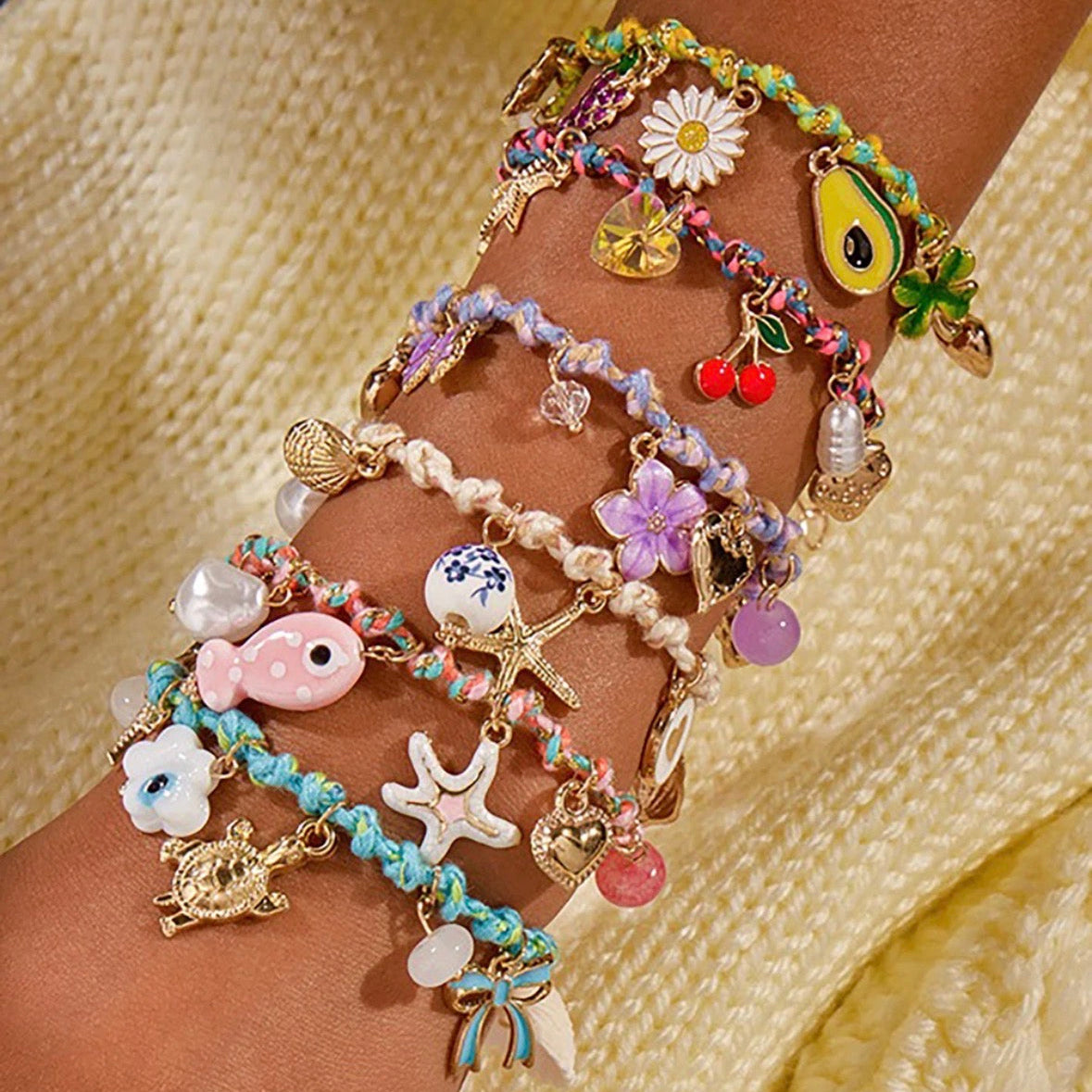 Threaded Charmed Bracelet