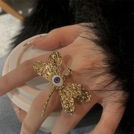 Dragonfly Evil Eye Ring