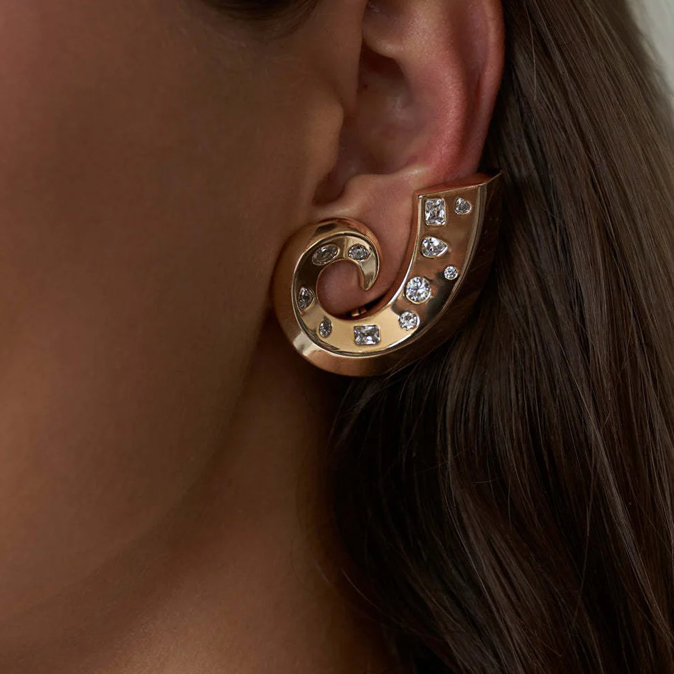 Curved Stud Earrings