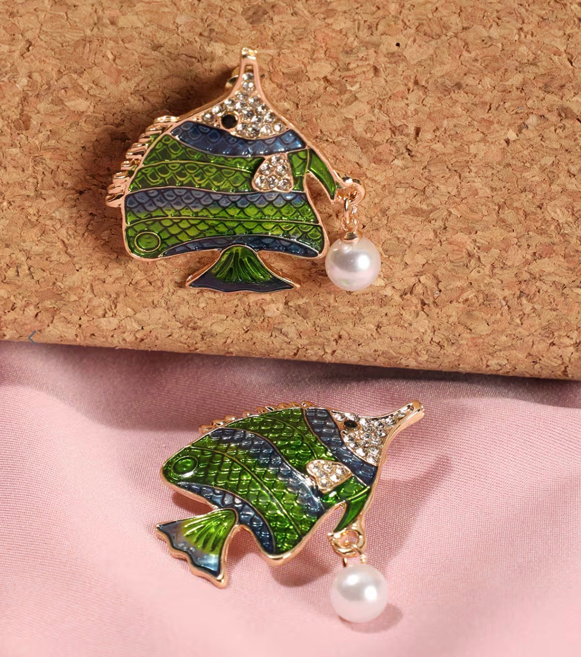 Fish Pearl Stud Earrings