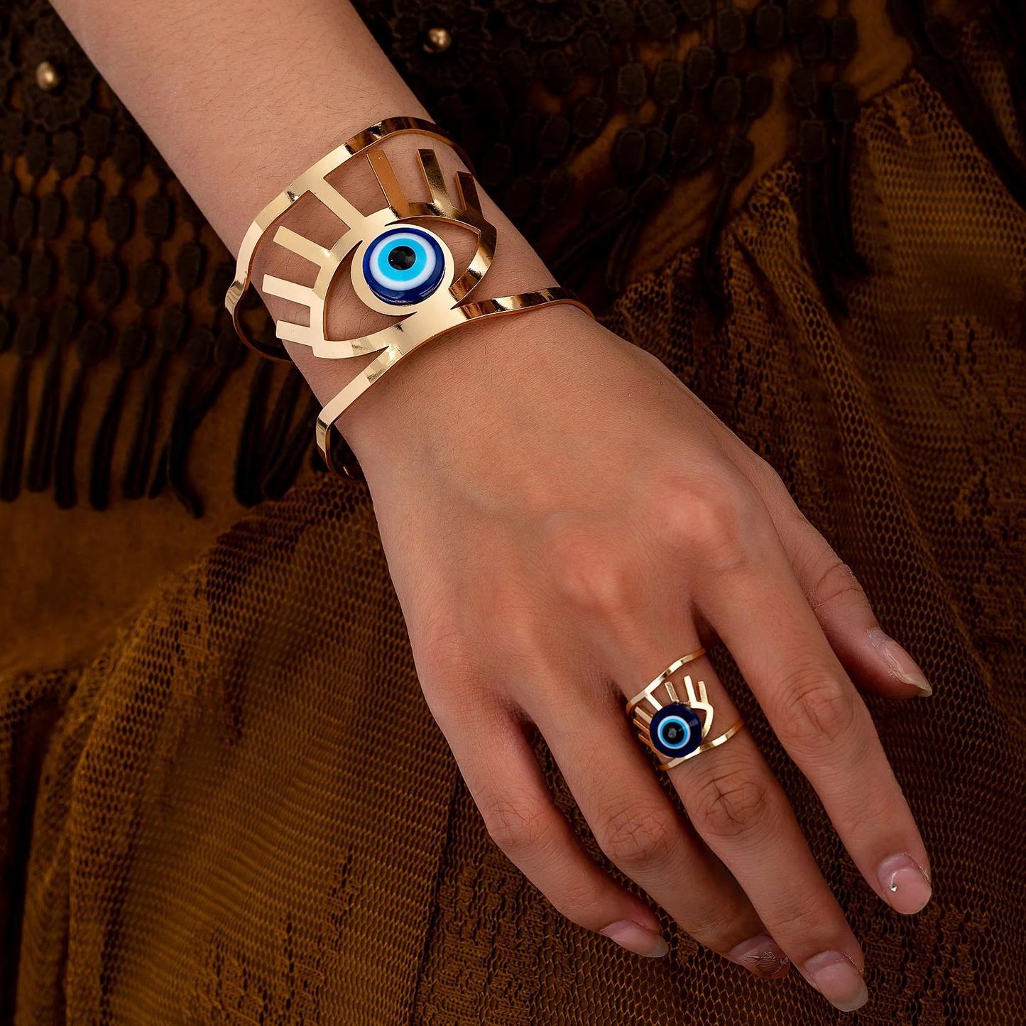 Evil Eye Bracelet and Ring