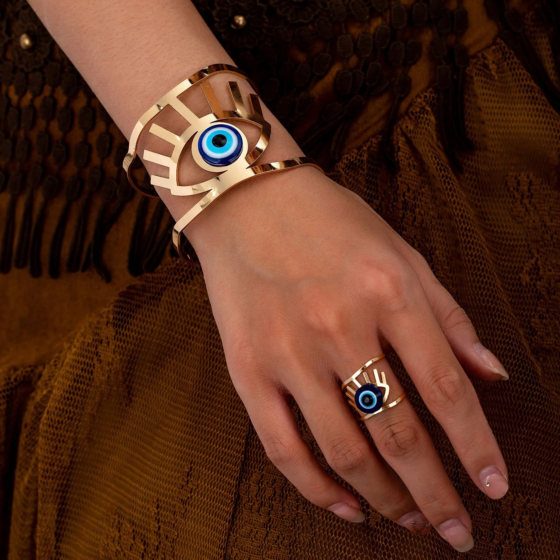 Evil Eye Bracelet and Ring