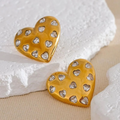 Heart Diamond Studs