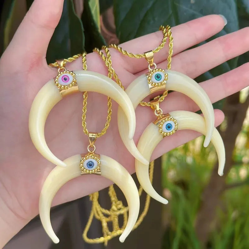 Evil Eye Tooth Pendant