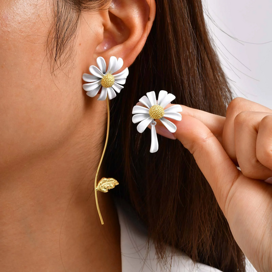 Mismatched Flower Earrings
