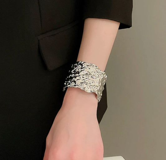 Foil Silver Adjustable Kada