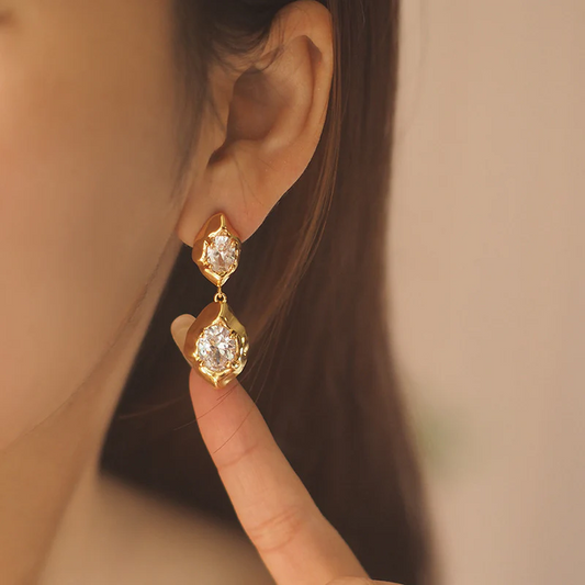 Diamond Drop Earrings