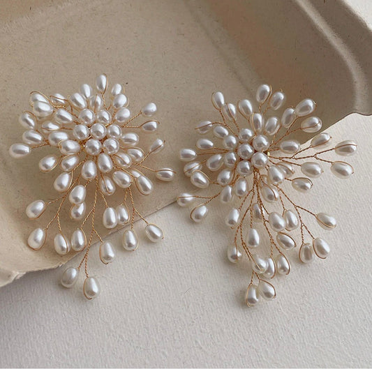 Pearl Shower Teardrop Earrings