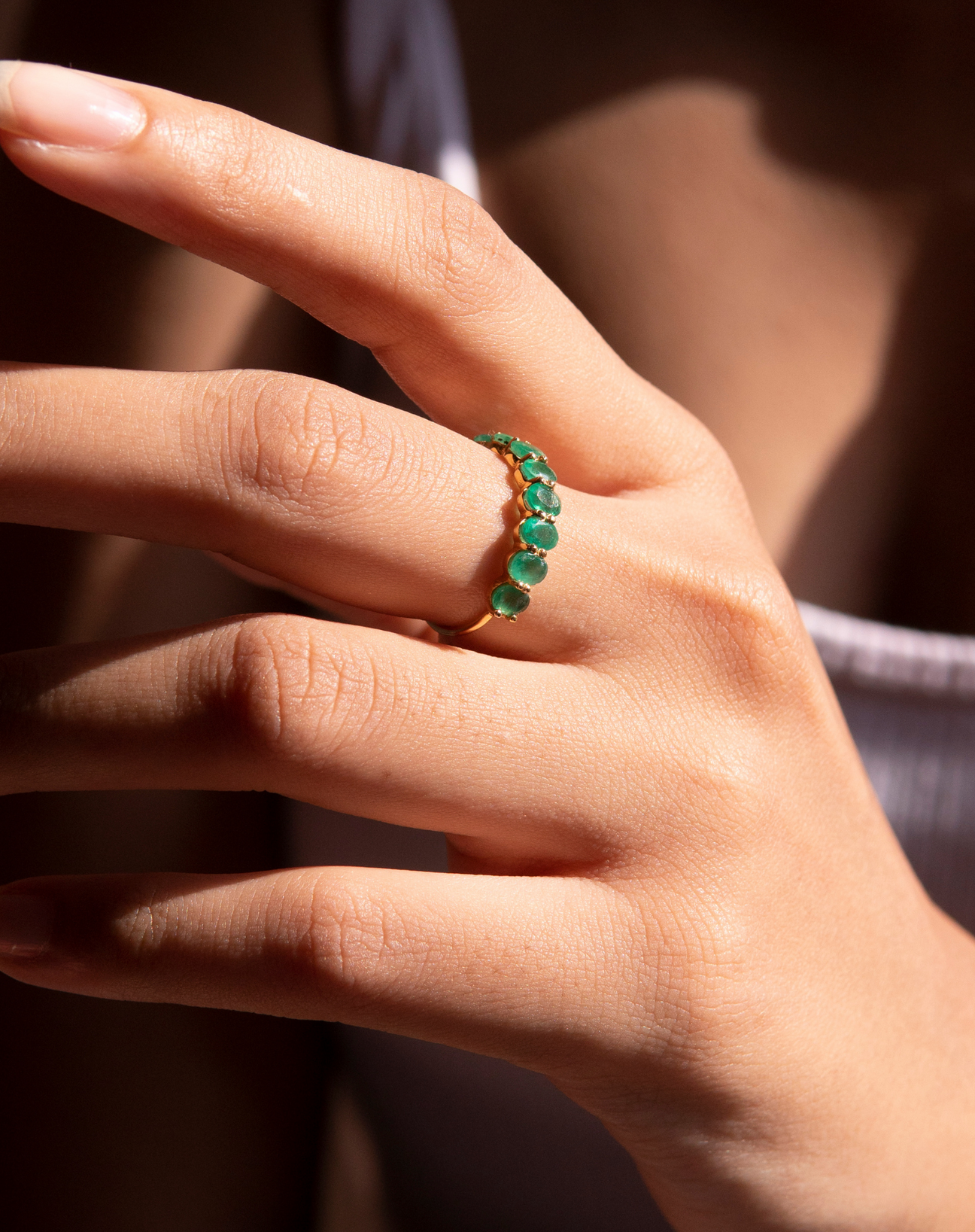Emerald Band Ring