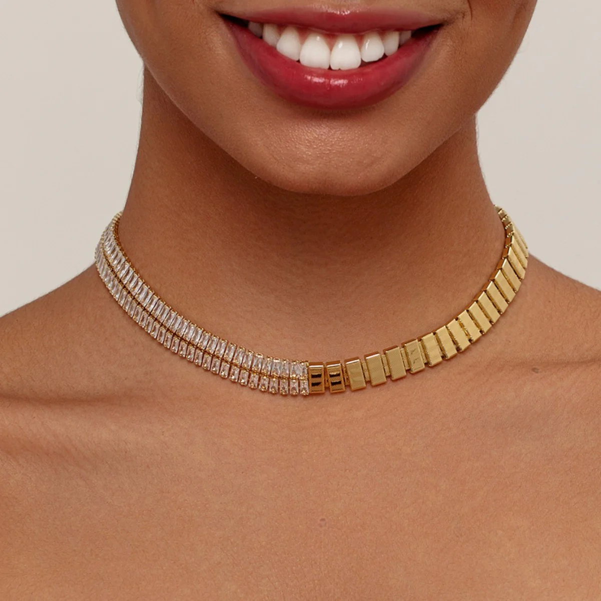 Half n Half Biscuit Necklace