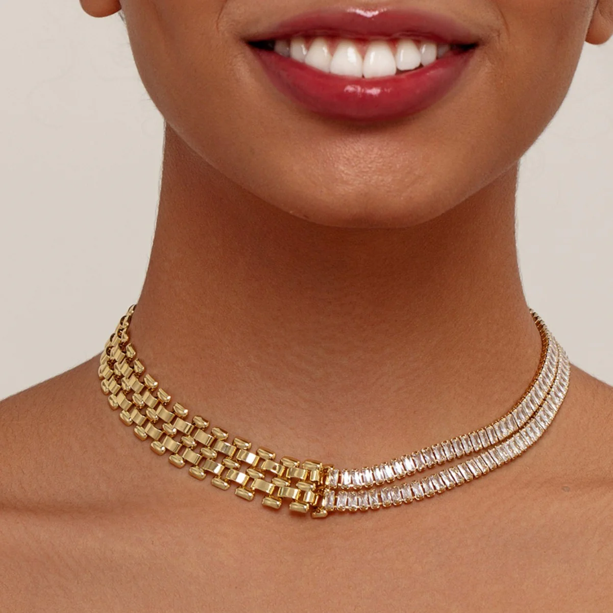 Half Link Necklace