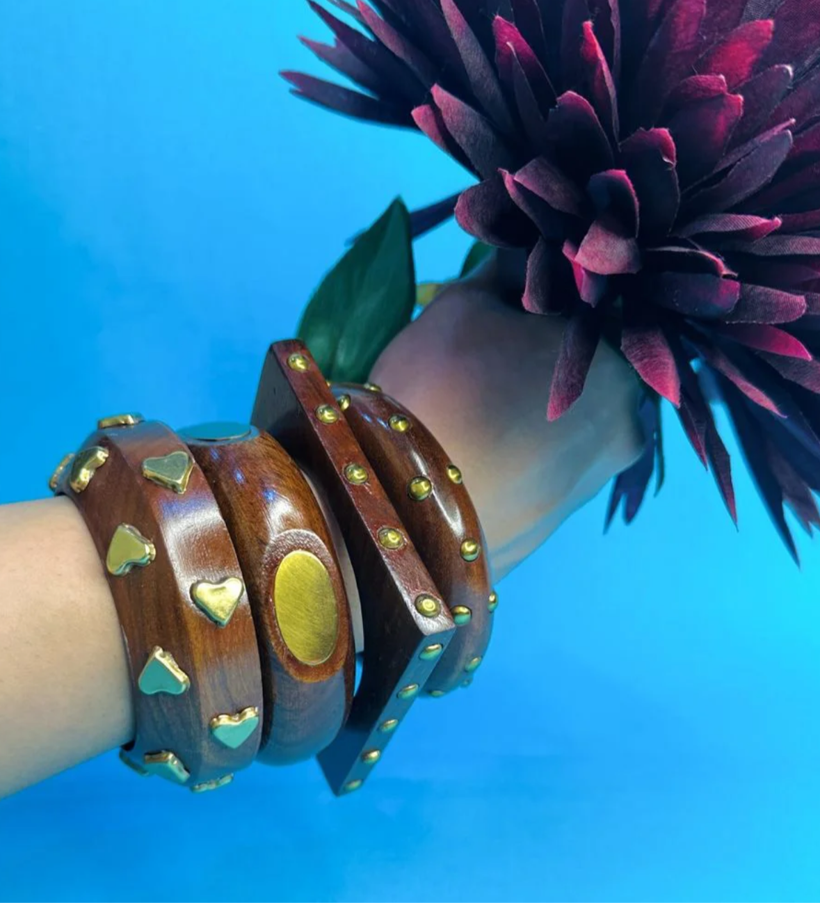 Wooden Kada Stack of 4