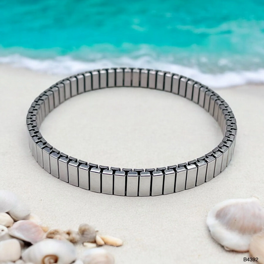 Silver Slim Stretch Bracelet