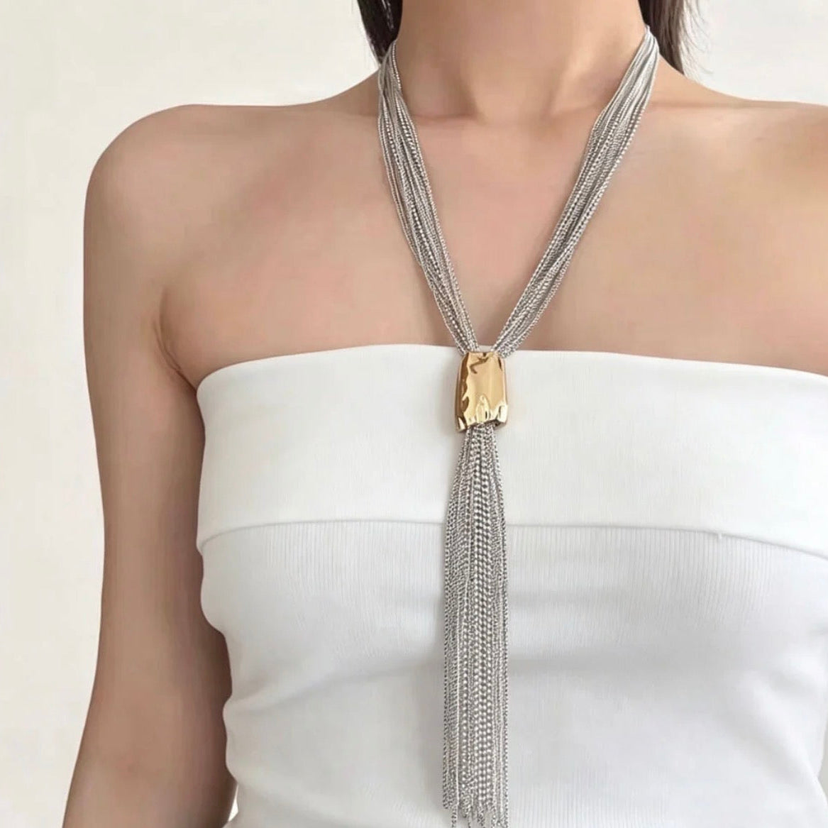 Tie Tassel Necklace