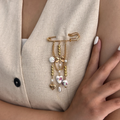 Heart Dropped Pin Brooch