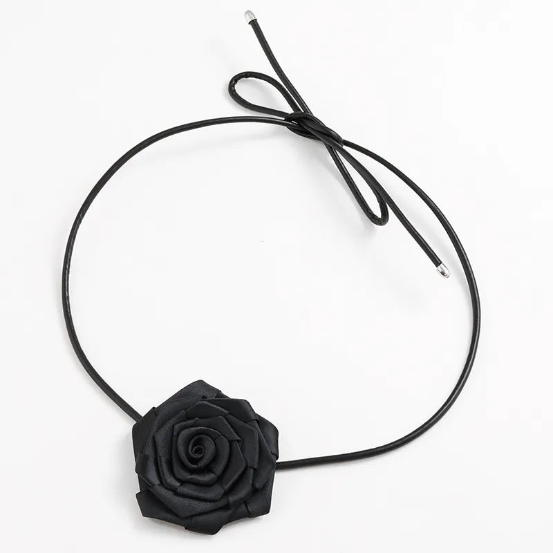 Black Rose Choker Necklace