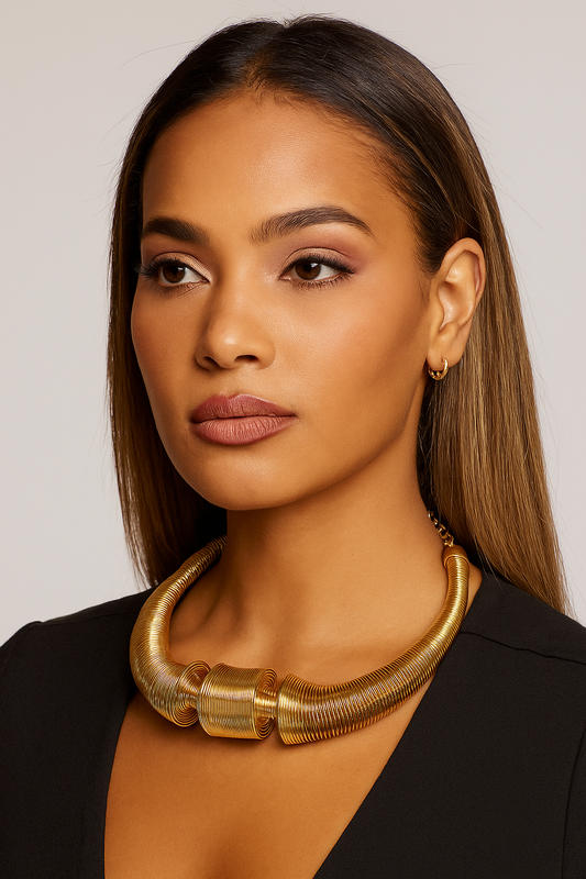 Golden Spring Statement Necklace