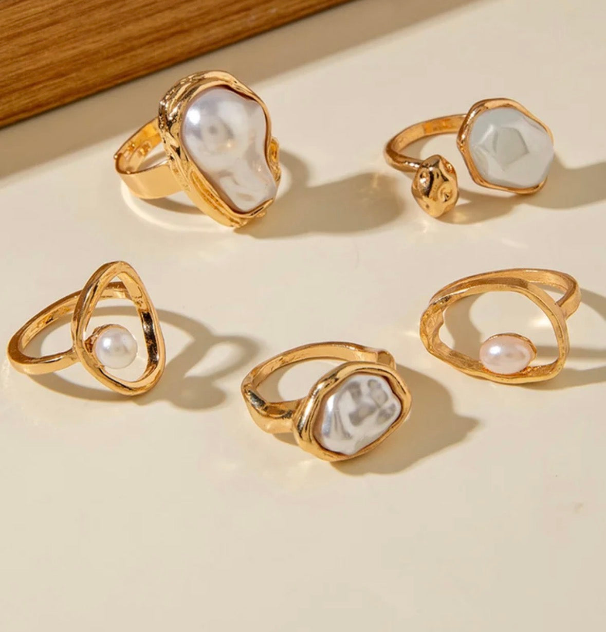 Pearl Ring Set