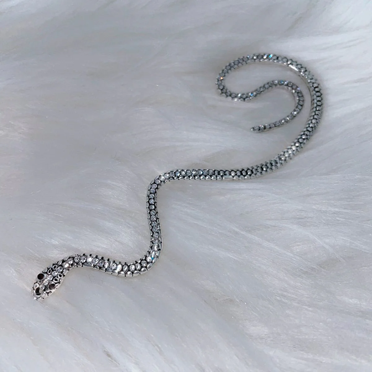 Silver Snake EarCuff