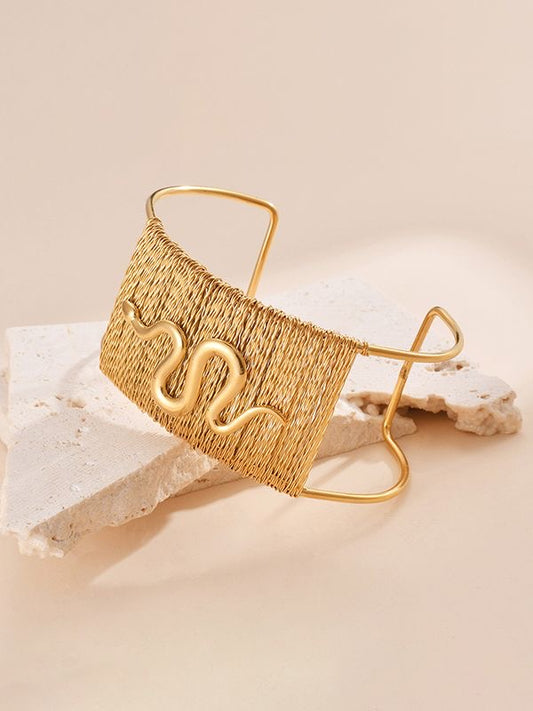 Snake Threaded Cuff Bracelet