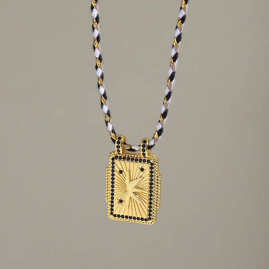 Sun Crystal Threaded Necklace