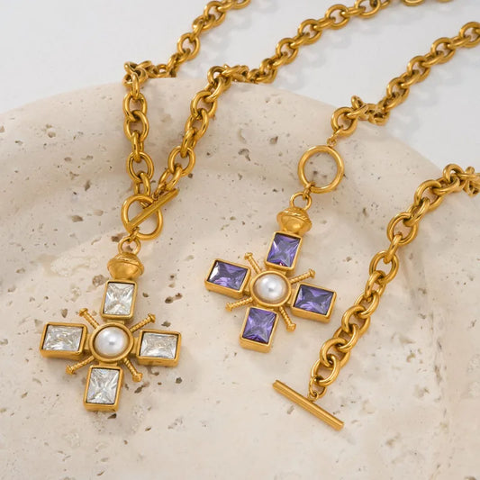 Purple Plus Necklace