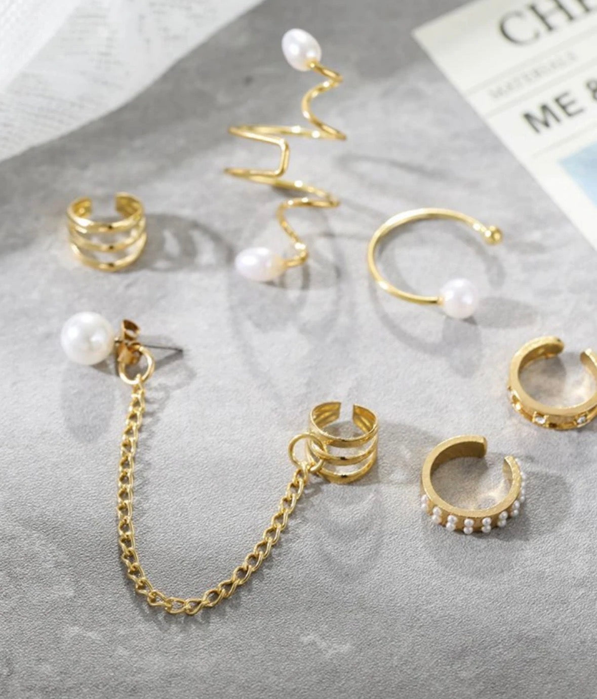 Pearl Ear cuff Set
