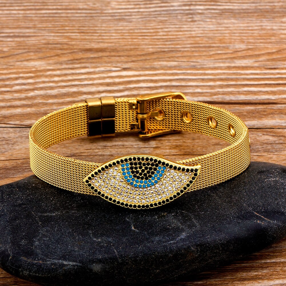Evil Eye Watch Wrap Bracelet