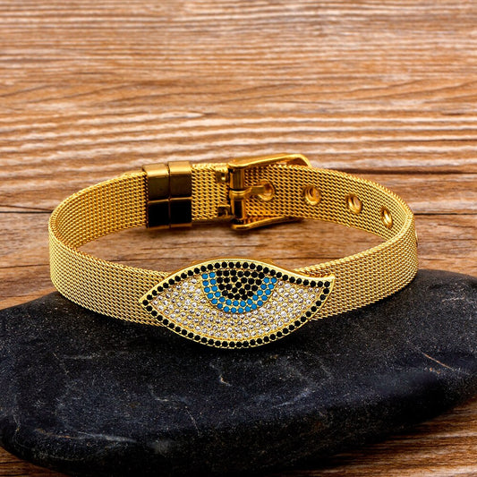 Evil Eye Watch Wrap Bracelet