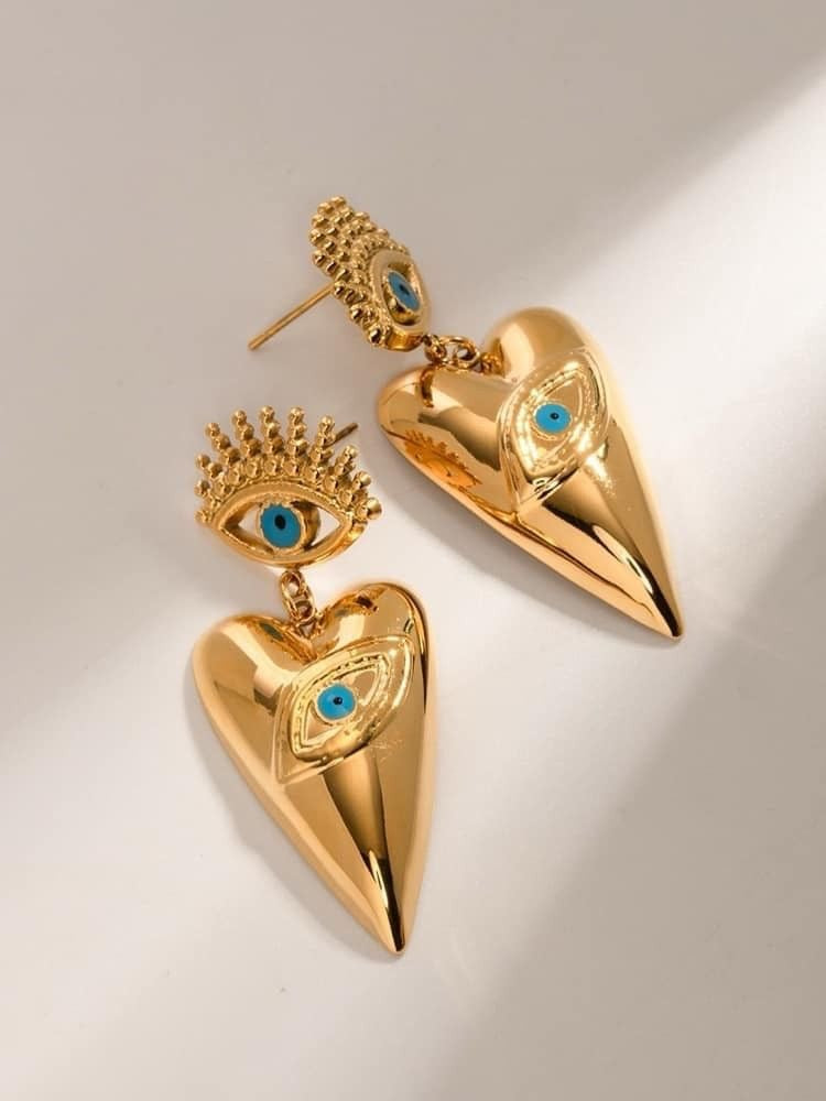Evil Eye Dangler Earrings